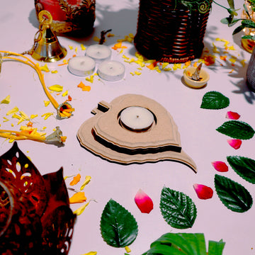 Hand Carved Edge Tea Light Patra